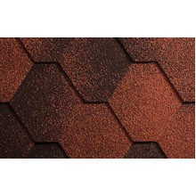 Гибкая черепица красная