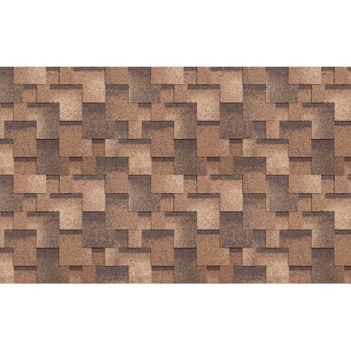 Гибкая черепица однослойная ТЕХНОНИКОЛЬ Фокстрот, Сандал, 3 кв.м