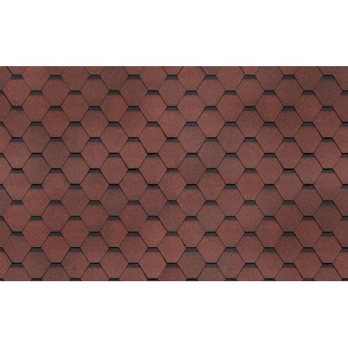 Гибкая черепица ТЕХНОНИКОЛЬ SHINGLAS Самба, Рубин, 3 кв.м