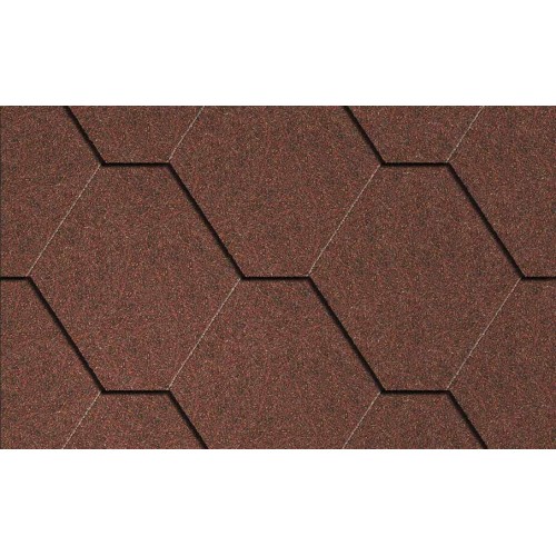 ICOPAL Plano Natur – гибкая черепица классической шестиугольной формы.