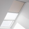 Затемняющая штора-плиссе "Дуо" Velux DFD CK04 1085S, 550*980 мм, белый/бежевый