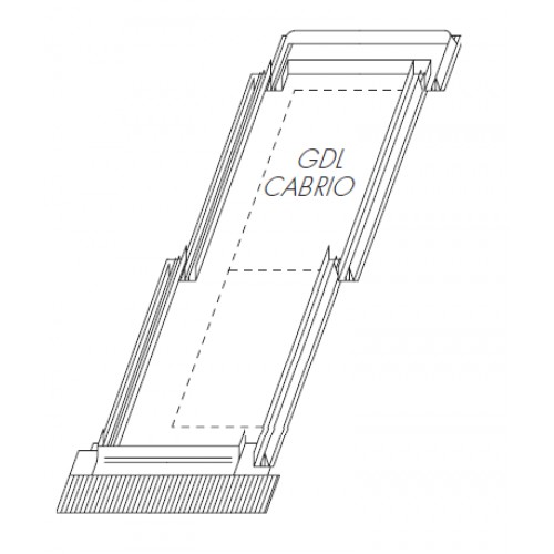 Оклад для профилированной кровли VELUX EDW SK19 2000, 1140*2520 мм