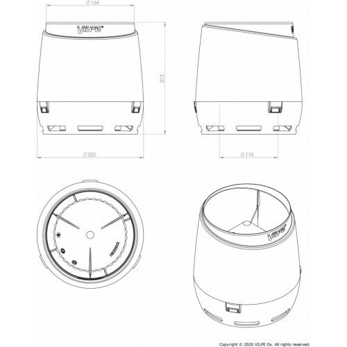 Колпак Vilpe FLOW D110, RR 33 – черный
