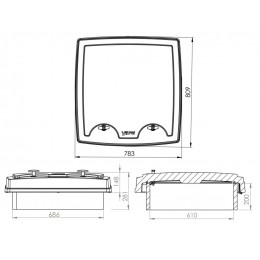 Кровельный люк VILPE MULTIROOF 200 610х610х200 мм, RR 33 – черный