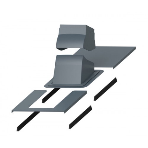 Проходной элемент с окантовкой VILPE PIIPPU MODULAR, RR 23 – серый графит