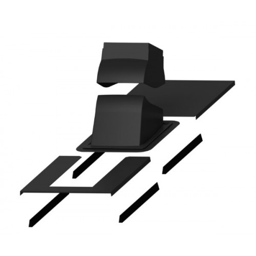 Проходной элемент с окантовкой VILPE PIIPPU MODULAR, RR 33 – черный