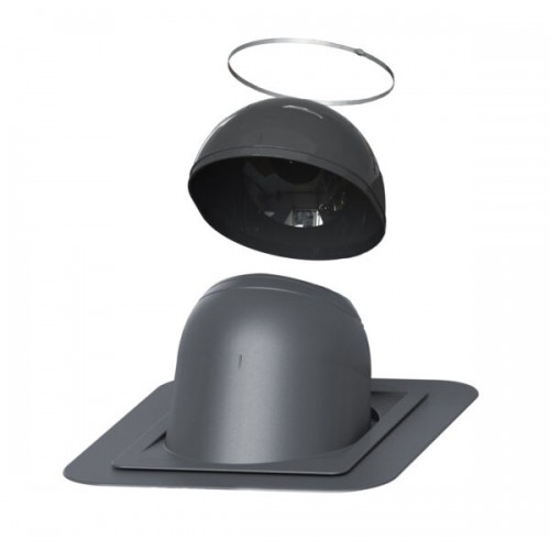 Проходной элемент VILPE PIIPPU NO.2 круглый, RR 23 – серый графит