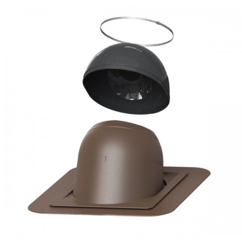 Проходной элемент VILPE PIIPPU NO.2 круглый, RR 32 – темно-коричневый