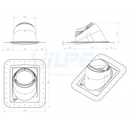 Проходной элемент VILPE PIIPPU NO.1 круглый, RR 29 – красный