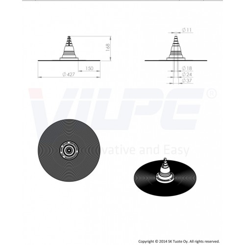 Резиновый уплотнитель VILPE FELT-ROOFSEAL No1, 0-40 мм, черный