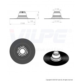 Резиновый уплотнитель VILPE FELT-ROOFSEAL No4, 110-120 мм, черный