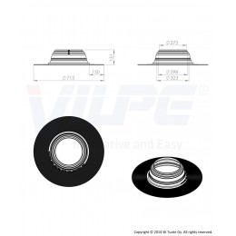Резиновый уплотнитель VILPE FELT-ROOFSEAL No7, 275-325 мм, черный