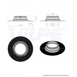 Резиновый уплотнитель VILPE FELT-ROOFSEAL No8, 350-400 мм, черный