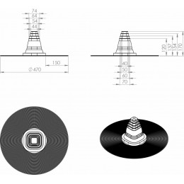 Уплотнитель VILPE RHS 40-50-60-70 мм, черный