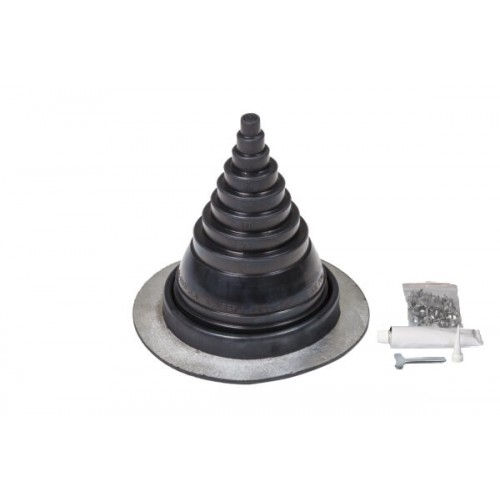 Резиновый уплотнитель VILPE ROOFSEAL-1 12-90 мм, черный, комплект