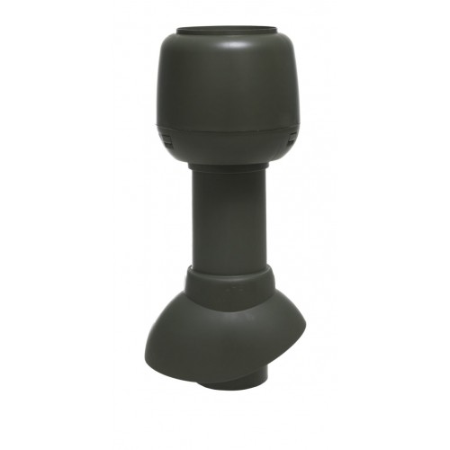 Неизолированный вентиляционный выход Vilpe 110/300/H + колпак, RR 11 – темно-зеленый