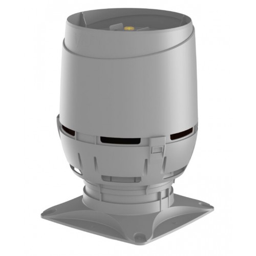 Вентиляционный выход VILPE FLOW 125S с основанием 250x250 для монтажа на шахту, RR 21 – светло-серый