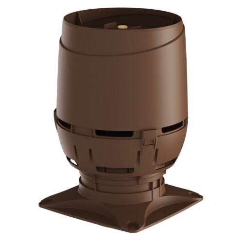 Вентиляционный выход VILPE FLOW 125S с основанием 250x250 для монтажа на шахту, RR 32 – темно-коричневый