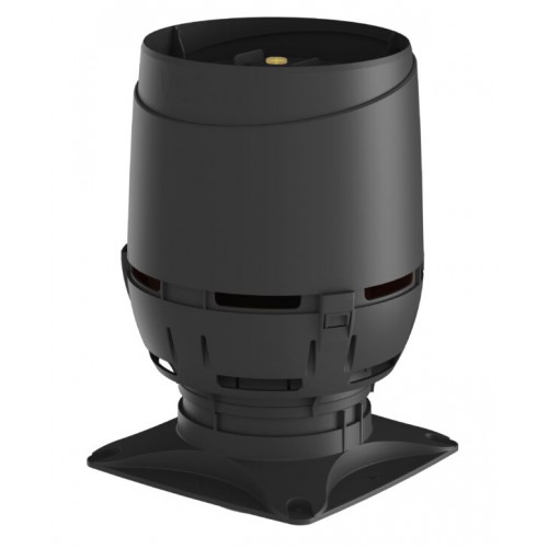 Вентиляционный выход VILPE FLOW 125S с основанием 250x250 для монтажа на шахту, RR 33 – черный