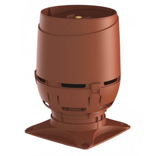 Вентиляционный выход VILPE FLOW 125S с основанием 250x250 для монтажа на шахту, RR 750 – терракот