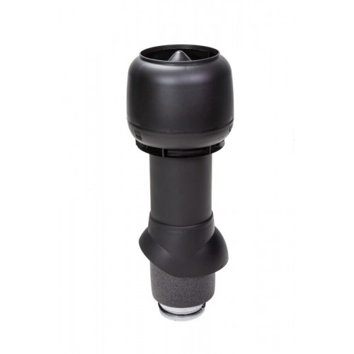 Изолированный вентиляционный выход Vilpe 125/ИЗ/500 + колпак, RR 33 – черный