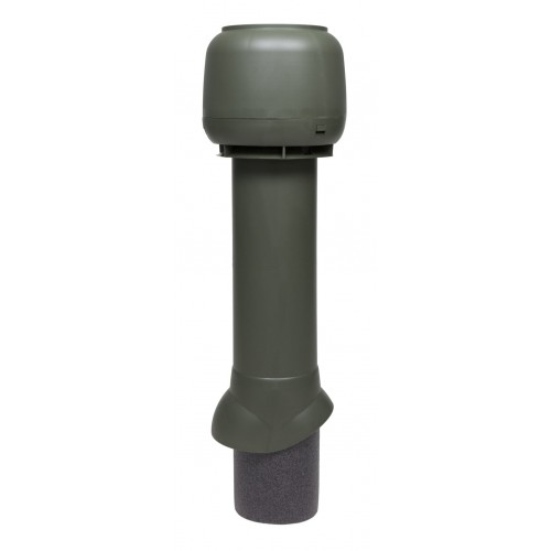 Изолированный вентиляционный выход Vilpe 125/ИЗ/700 + колпак, RR 11 – темно-зеленый