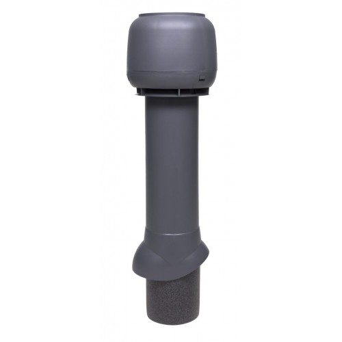 Изолированный вентиляционный выход Vilpe 125/ИЗ/700 + колпак, RR 23 – серый графит