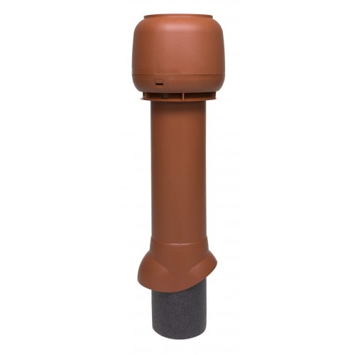 Изолированный вентиляционный выход Vilpe 125/ИЗ/700 + колпак, RR 750 – терракот