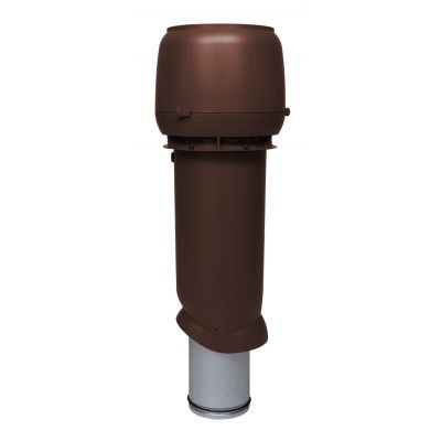 Изолированный вентиляционный выход Vilpe 160/ИЗ/700 + колпак, RR 887– коричневый шоколад