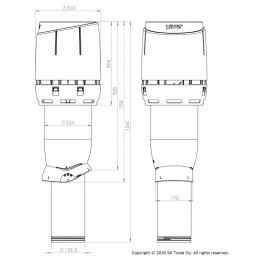 Вентиляционный выход VILPE FLOW 160P/IS/700, RR 33 – черный