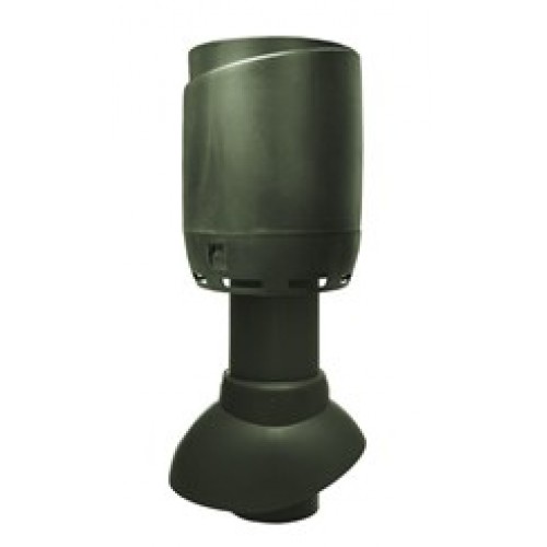 Неизолированный вентиляционный выход Vilpe FLOW 110/300/H + колпак, RR 11 – темно-зеленый