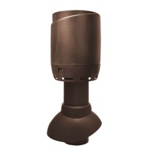 Неизолированный вентиляционный выход Vilpe FLOW 110/300/H + колпак, RR 32 – темно-коричневый
