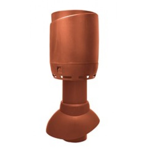 Неизолированный вентиляционный выход Vilpe FLOW 110/300/H + колпак, RR 750 – терракот