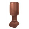 Неизолированный вентиляционный выход Vilpe FLOW 110/300/H + колпак, RR 887– коричневый шоколад