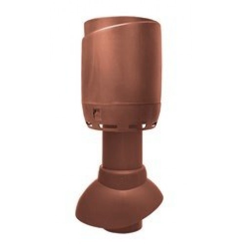 Неизолированный вентиляционный выход Vilpe FLOW 110/300/H + колпак, RR 887– коричневый шоколад