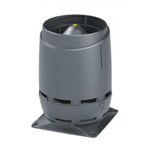 Вентиляционный выход VILPE FLOW 160S с основанием 300x300 для монтажа на шахту, RR 23 – серый графит