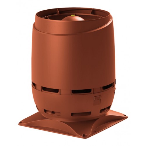 Вентиляционный выход VILPE FLOW 200S с основанием 400x400 для монтажа на шахту, RR 750 – терракот