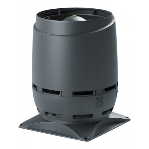 Вентиляционный выход VILPE FLOW 250S с основанием 400x400 для монтажа на шахту, RR 23 – серый графит