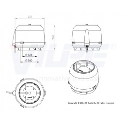 Вентилятор Vilpe E 120 S c основанием, RR 23 – серый графит