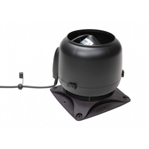 Вентилятор c основанием Vilpe E 120 S на вентиляционную шахту, RR 33 – черный