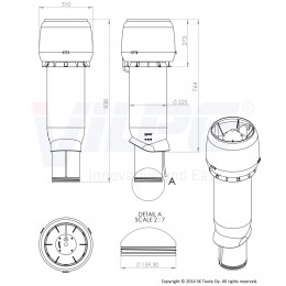 Вентилятор Vilpe E220P/Ø160/700, RR 11 – темно-зеленый