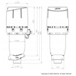 Вентилятор Vilpe ECo110P/700 FLOW, RR 33 – черный