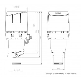 Вентилятор Vilpe ECo125Р/500 FLOW, RR 23 – серый графит