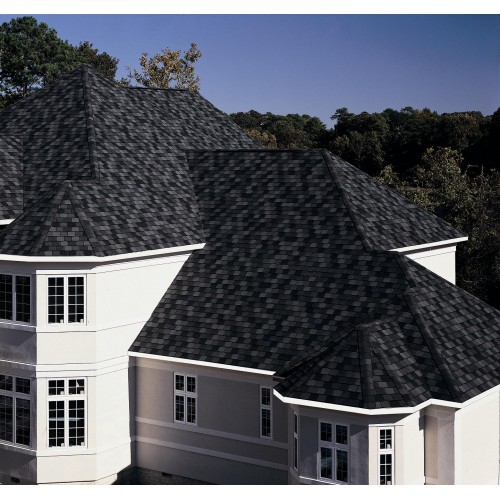 Гибкая черепица CertainTeed Highland Slate Black Granite - эксклюзивная линия черепицы, имитирующая натуральный сланец