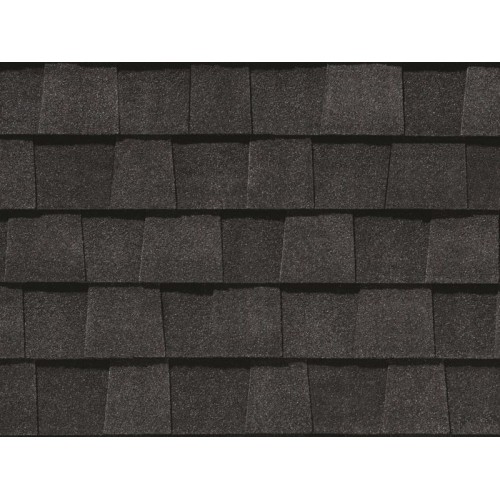 Гибкая черепица CertainTeed Landmark Charcoal Black - двухслойная ламинированная черепица, имитирующая деревянную дранку