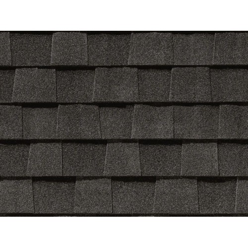 Гибкая черепица CertainTeed Landmark Moire Black - двухслойная ламинированная черепица, имитирующая деревянную дранку