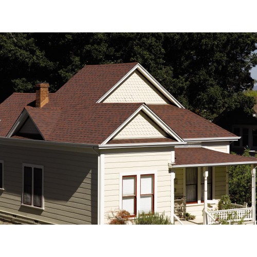 Гибкая черепица CertainTeed Landmark Cottage Red - двухслойная ламинированная черепица, имитирующая деревянную дранку