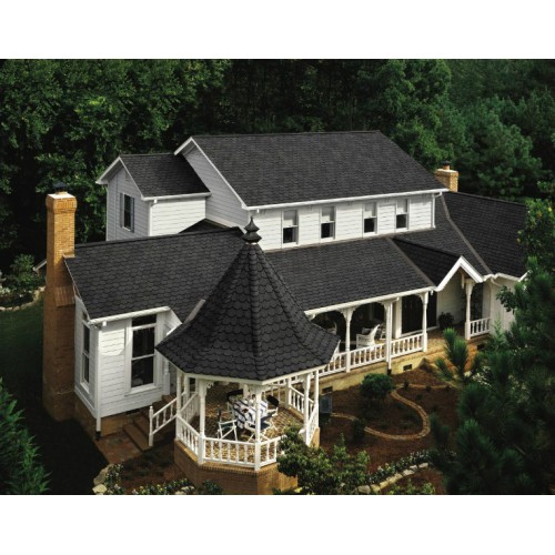 Гибкая черепица CertainTeed Carriage House - черепица премиум класса, имитирующая натуральный сланец фестончатой огранки.