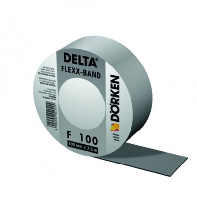 DELTA®-FLEXX-BAND F 100 - Односторонняя соединительная лента для примыкания гидро- и пароизоляционных плёнок к кровельным проходкам, стенам и мансардным окнам