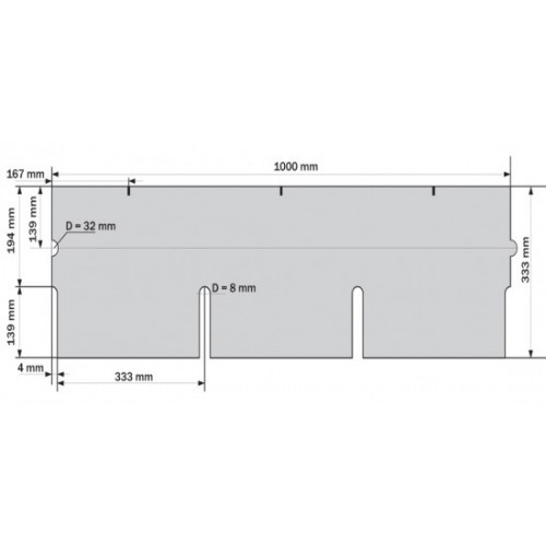 Гибкая черепица KATEPAL 3T, прямоугольная, черный